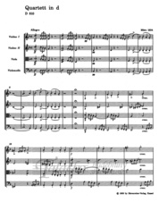 String Quartet 'Death and the Maiden' D minor D 810